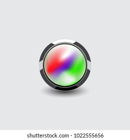 Holographic vector color button set. Pastel smooth textures. Modern vector background for web design or printed products.