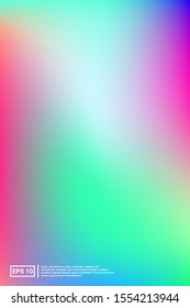 Tapa holográfica, vectorial, brillante. Color suave. Holografía de pantalla multicolor, fondo de la tapa del pasillo.  Vibrante, Neon, Fina Imagen. Para Aplicaciones Web, Móviles, Plantilla de Pantalla.