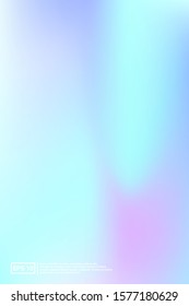 Holographic, Vector, Glossy Cover. Soft Color. Blue Screen Holographic, Pastel Cover Background.  Rainbow, Space, Modern Concept. For Web Applications, Mobiles, Screen Template.
