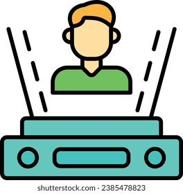 Icono de vector holográfico. Se puede usar para imprimir, móviles y aplicaciones web.