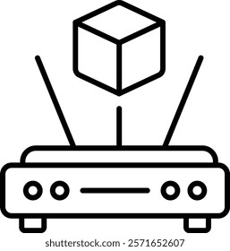 Holographic vector icon. Can be used for printing, mobile and web applications.