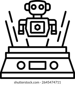Holographic vector icon. Can be used for printing, mobile and web applications.