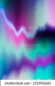 Holographic vector texture, glitched surface with ripples and corrugation. Abstract pastel pearly background for poster/ cover design.