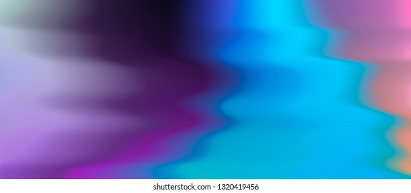 Holographic vector texture, glitched surface with ripples and corrugation. Abstract pastel pearly background for poster/ cover design.