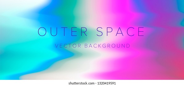 Holographic vector texture, glitched surface with ripples and corrugation. Abstract pastel pearly background for poster/ cover design.