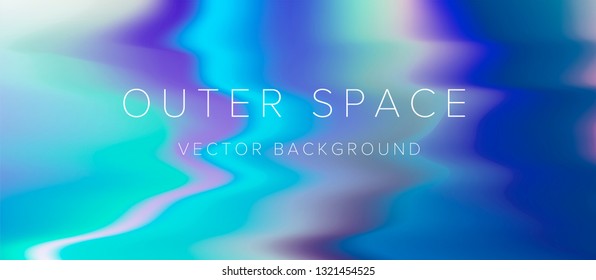 Holographic vector texture, glitched surface with ripples and corrugation. Abstract pastel pearly background for poster/ cover design.