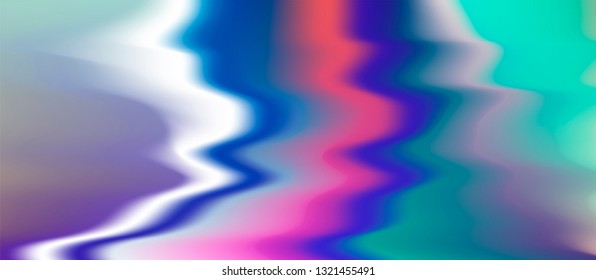 Holographic vector texture, glitched surface with ripples and corrugation. Abstract pastel pearly background for poster/ cover design.