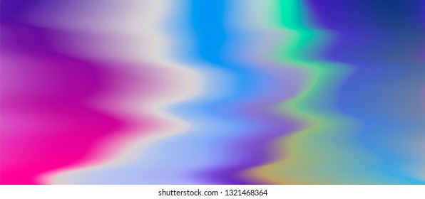 Holographic vector texture, glitched surface with ripples and corrugation. Abstract pastel pearly background for poster/ cover design.