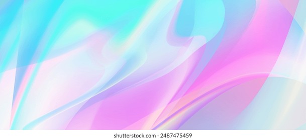 Holographic vibrant abstract wallpaper background. Hologram texture. Premium quality. Modern vector design.