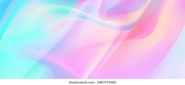 Holographic vibrant abstract wallpaper background. Hologram texture. Premium quality. Modern vector design.