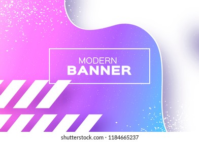 Holographic wave background in paper cut style. Origami Layered shapes composition. Dynamic curve line. Space for text. Frame