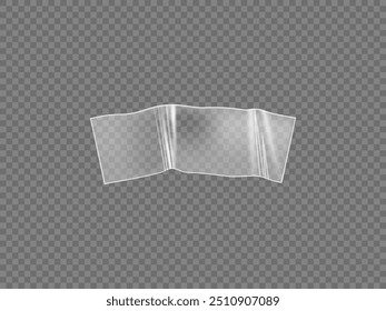 Holographic wave ribbon design. This transparent plastic sticker is ideal for creative projects and decorative labeling, featuring versatile vector illustrations.