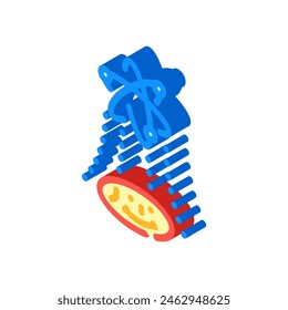 holografía tecnología cuántica icono isométrico Vector. holografía tecnología cuántica signo. símbolo aislado ilustración