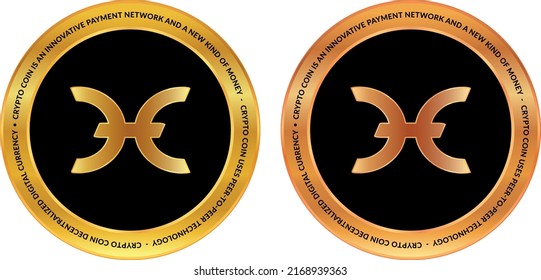 holo-hot virtual currency logo illustration. vector illustrations.