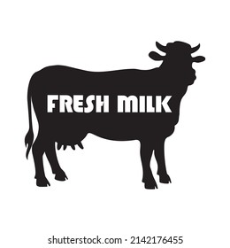 Holstein breed of cow. Animal print for logo, logo, label design.