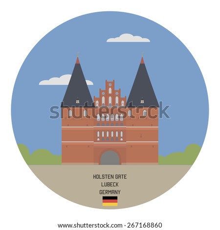 Holsten Gate. Lubeck, Germany