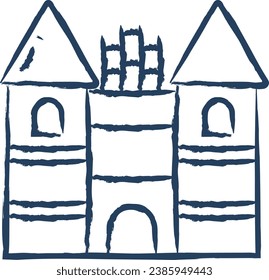 Holsten Tor hand drawn vector illustration