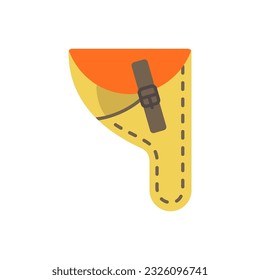 Holster, gun bag, vector flat paintball or airsoft icon