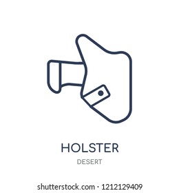 Holster icon. Holster linear symbol design from Desert collection. Simple outline element vector illustration on white background.