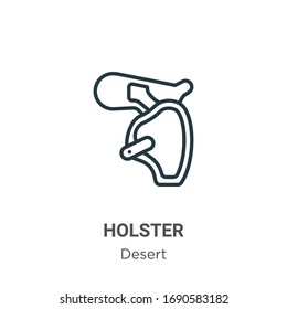 Icono vectorial de contorno de taladro. Icono de agujero negro de línea delgada, ilustración de elemento simple vector plano del concepto de desierto editable trazo aislado sobre fondo blanco