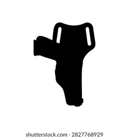 Holster silhouette vector flat design on white background.

