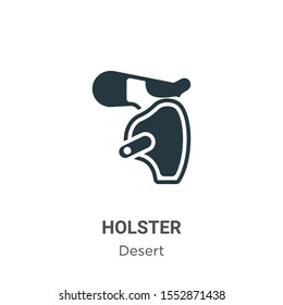 Holster vector icon on white background. Flat vector holster icon symbol sign from modern desert collection for mobile concept and web apps design.