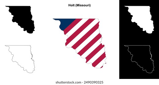 Holt County (Missouri) outline map set