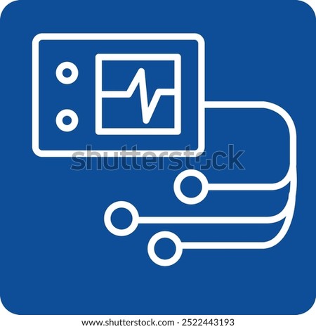 Holter Icon Blue and White