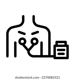 holter line icon illustration vector graphic