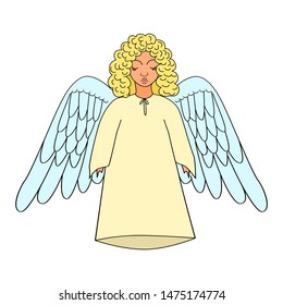 Holy Angel Wings Angel Long Robes Stock Vector (royalty Free 