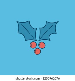 Holy berry vector icon, doodle hand drawn illustration.