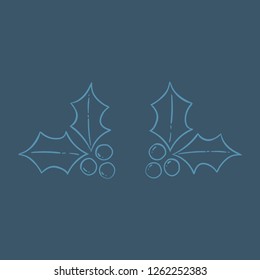 Holy berry vector icon, doodle hand drawn illustration.