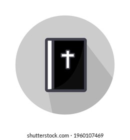 Holy Bible Black Flat Icon Art