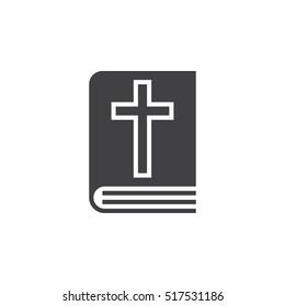 Holy Bible book icon vector, filled flat sign, solid pictogram isolated on white, logo illustration