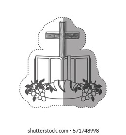 Holy bible book icon vector illustration graphic design