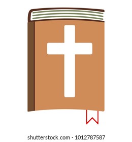 Holy Bible cartoon icon. Isolated vector illustration.