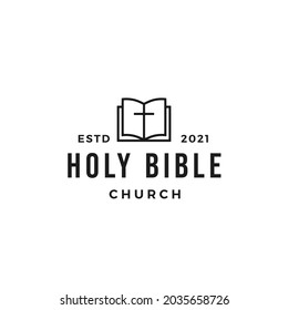 Holy Bible church logo Icon. Web Symbol Logo Template Design Element.