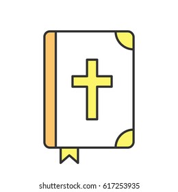 Holy Bible color icon. Isolated vector illustration