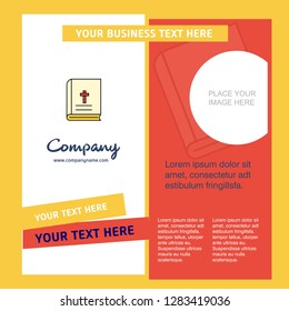 Holy Bible Company Brochure Template. Vector Busienss Template
