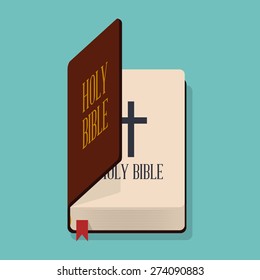 Holy Bible Design Over Blue Background Stock Vector (Royalty Free ...