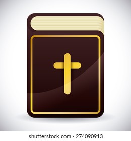 Holy bible design over white background, vector illustration.