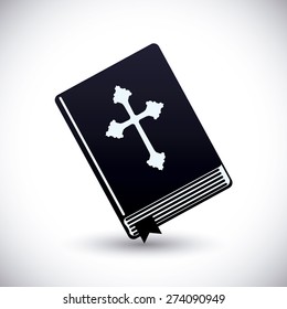 Holy bible design over white background, vector illustration.