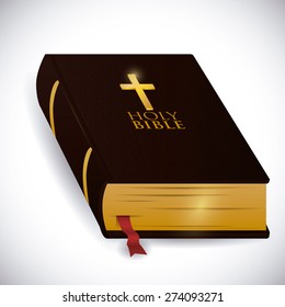 Holy bible design over white background, vector illustration.
