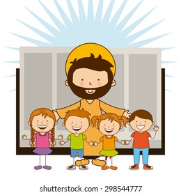 projeto bíblico sagrado, ilustração vetorial eps10 gráfico 