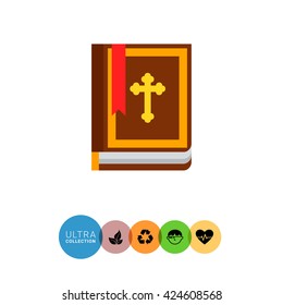 Holy Bible flat icon