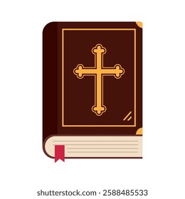 Holy bible icon in flat