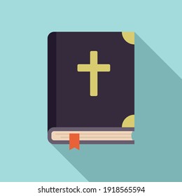 Holy bible icon. Flat illustration of holy bible vector icon for web design