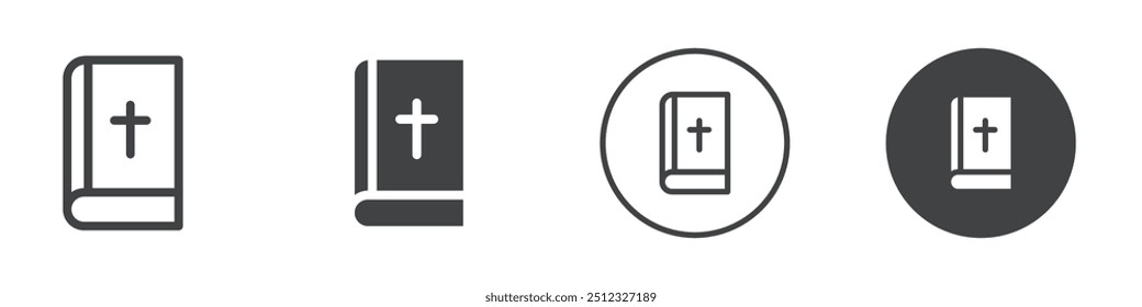 Heilige Bibel Symbol Vektorlogo Umriss