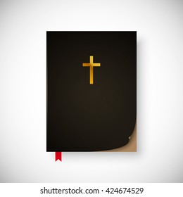 Holy Bible. Isolated on white background. Vector illustration, eps 10.