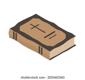 Holy bible isometric icon on white background 3d vector illustration